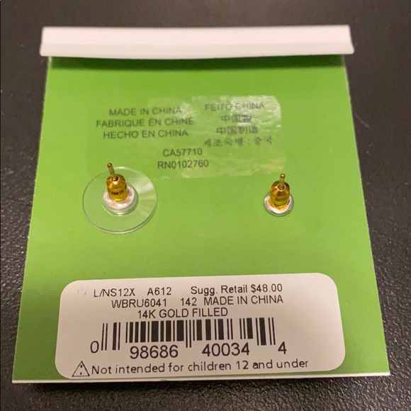 Kate Spade bow earrings - NEW - Picture 2 of 2